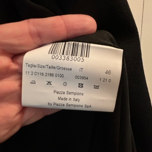 Piazza Sempione made in Italy black wool and cashmere button up jacket EU 46 - Picture 15 of 17
